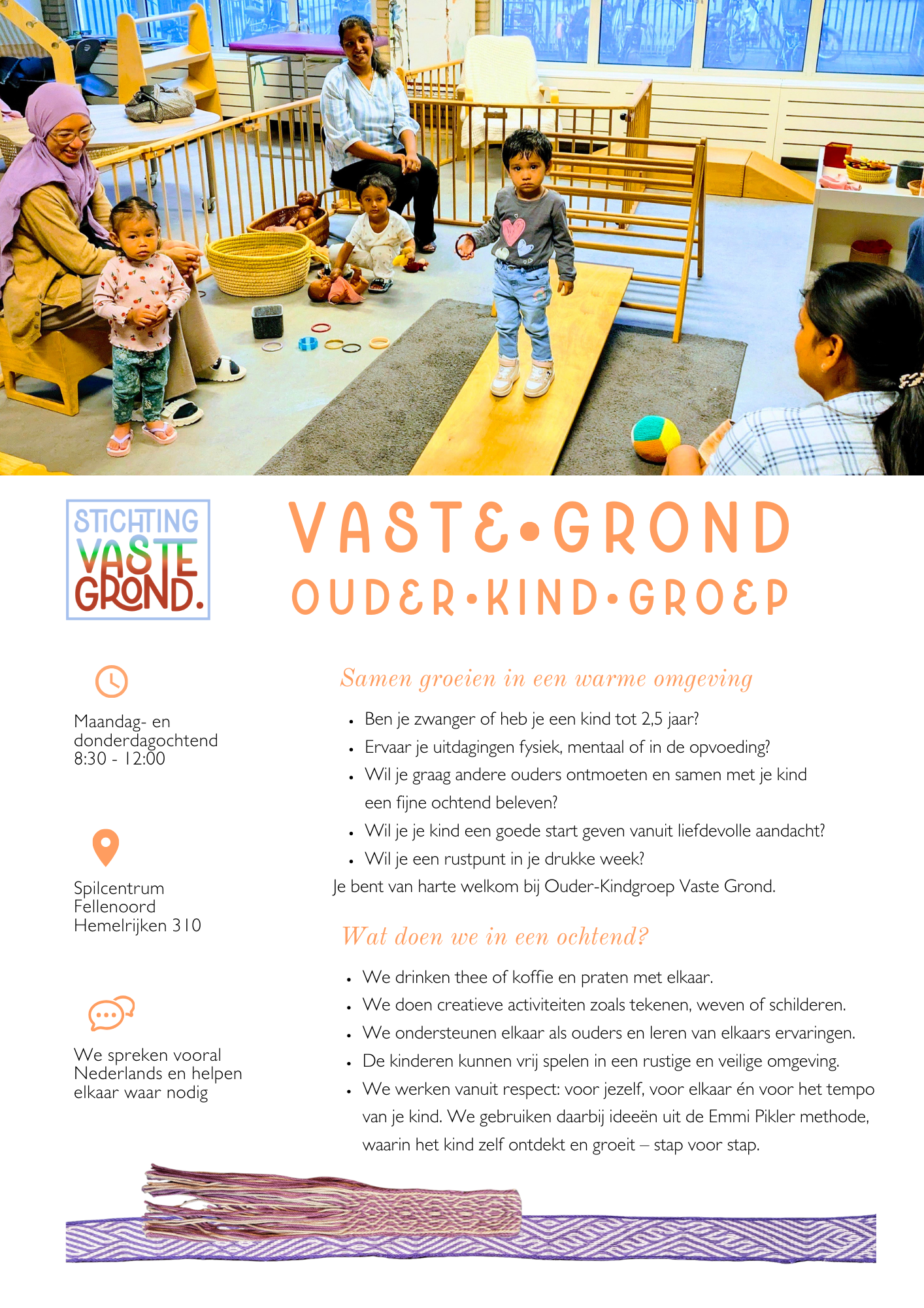 Flyer Ouder Kind Groep Vaste Grond - voorkant